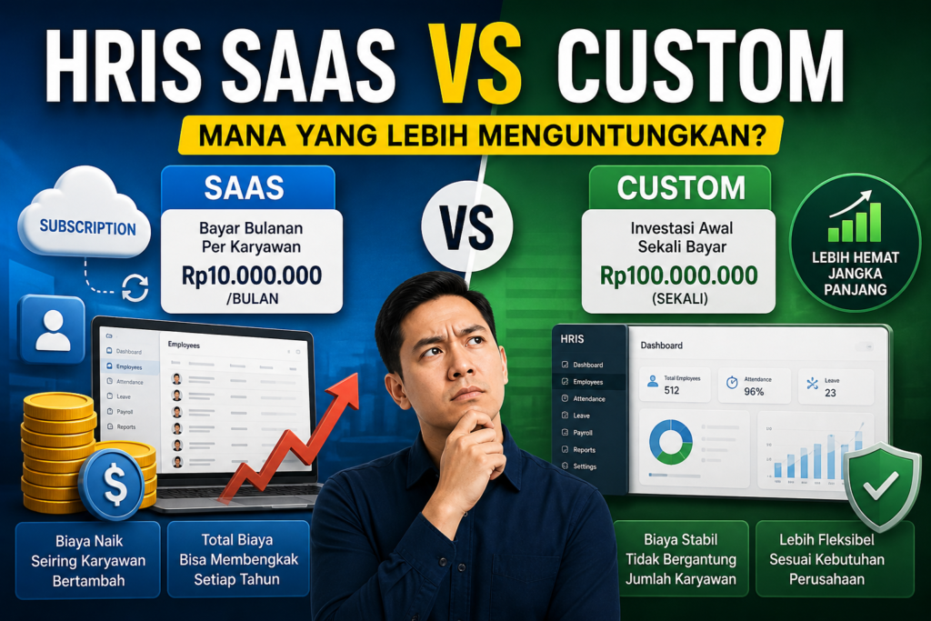 HRIS SaaS vs HRIS Custom: Mana yang Lebih Menguntungkan untuk Perusahaan?